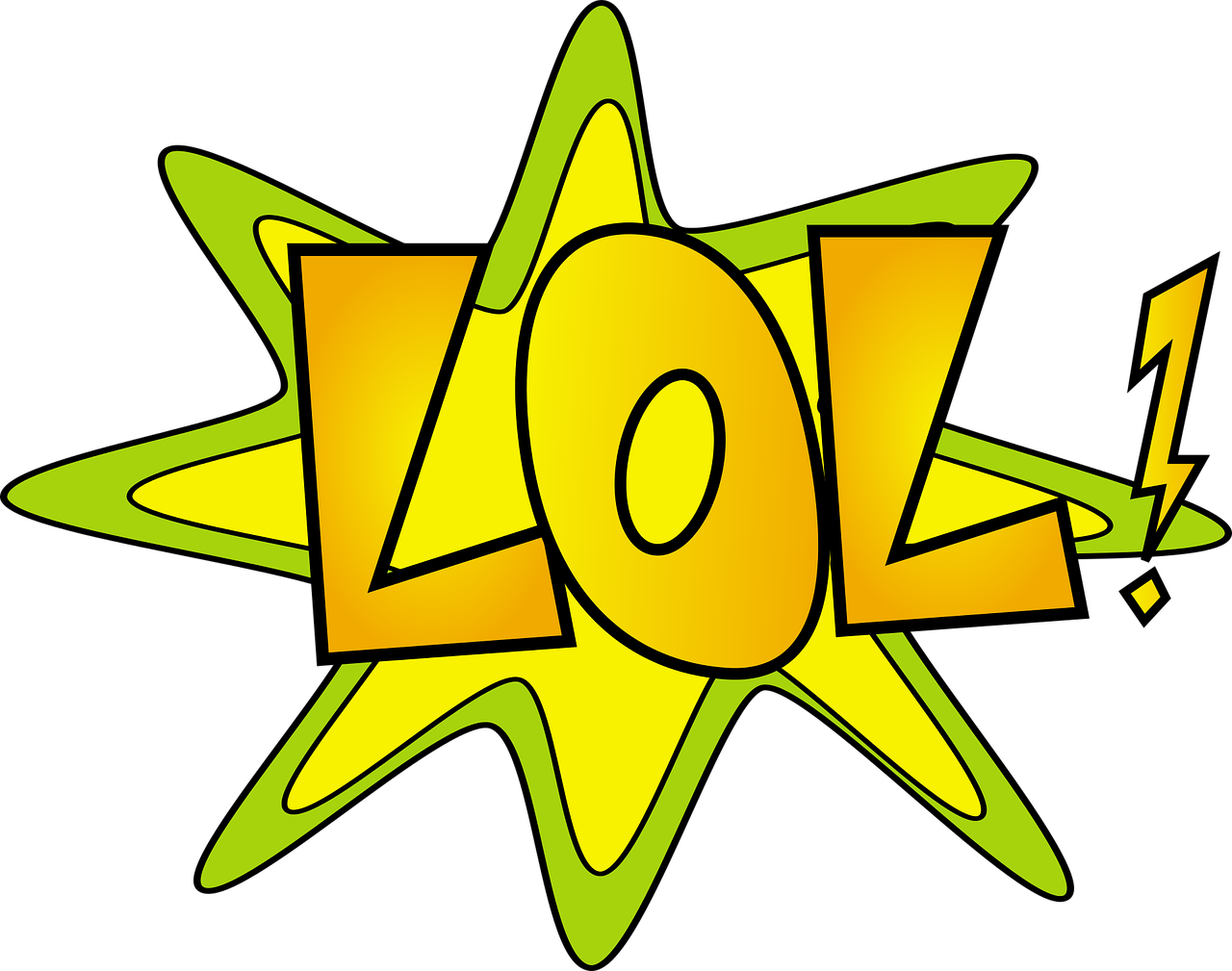A Yellow And Green Star With Text