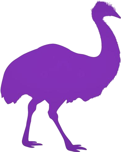 A Purple Bird With Long Neck And Long Legs