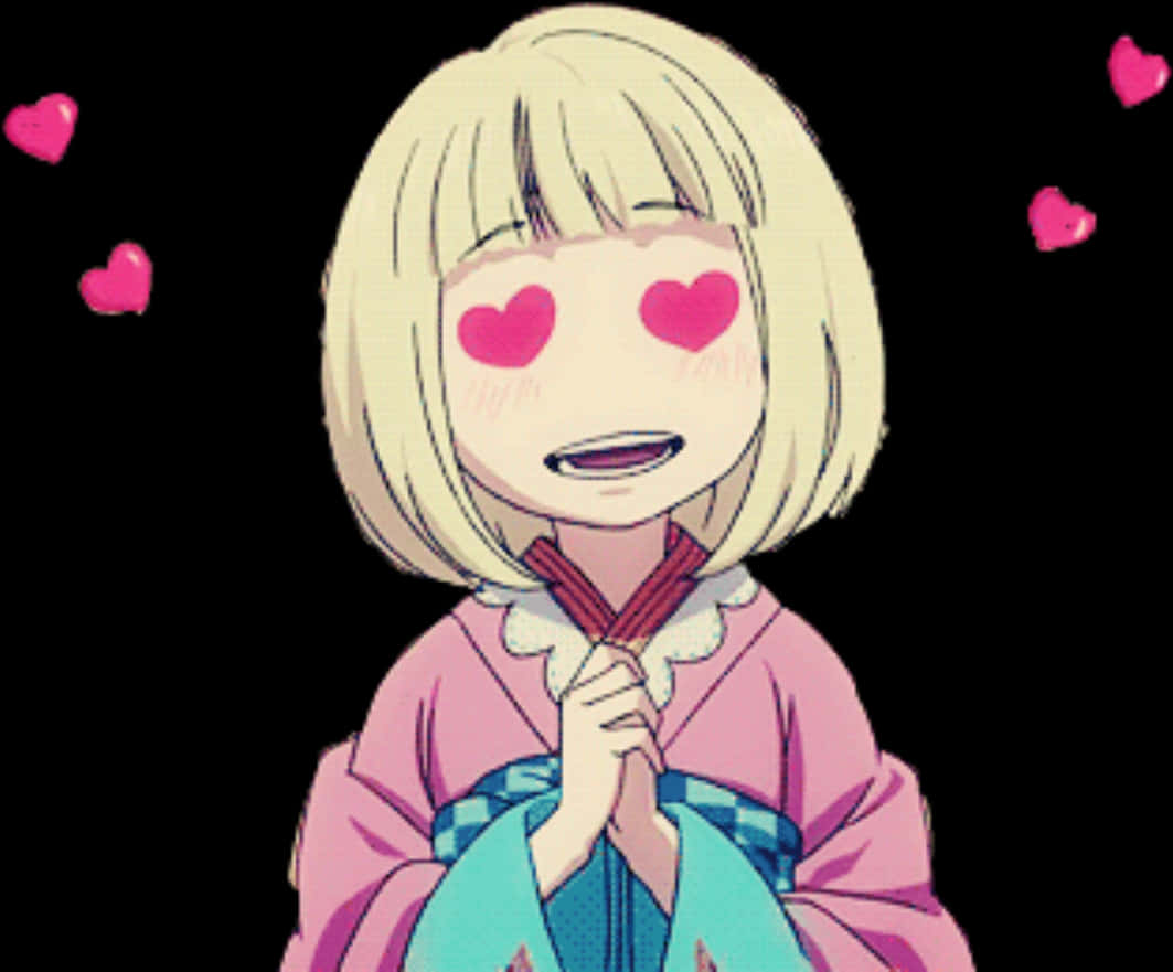 Transparent Eye Emoji Png - Anime Girl Heart Eyes, Png Download