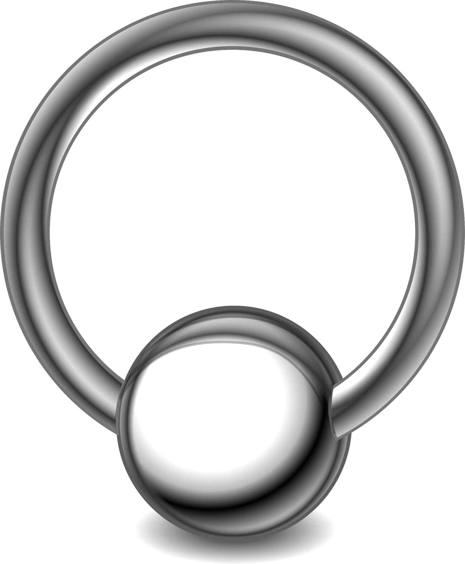 A Silver Ring With A Ball