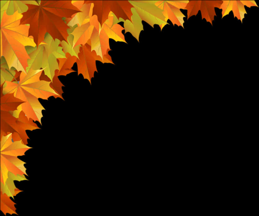 Transparent Fall Backgrounds Clipart - Fall Leaves Corner Border, Hd Png Download