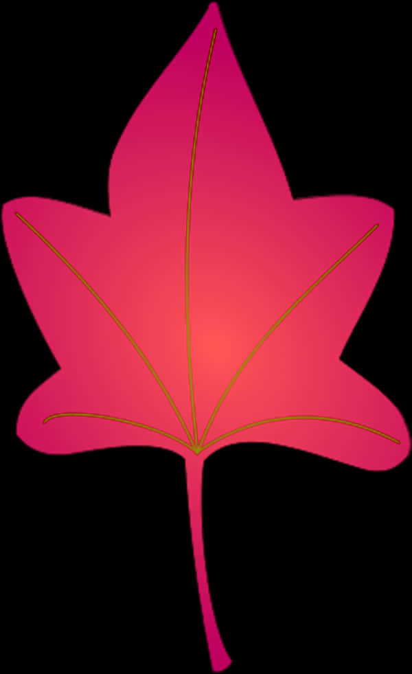 A Pink Leaf With Green Veins