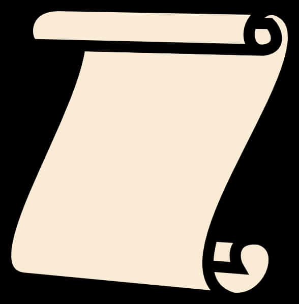 A White Scroll With Black Outline
