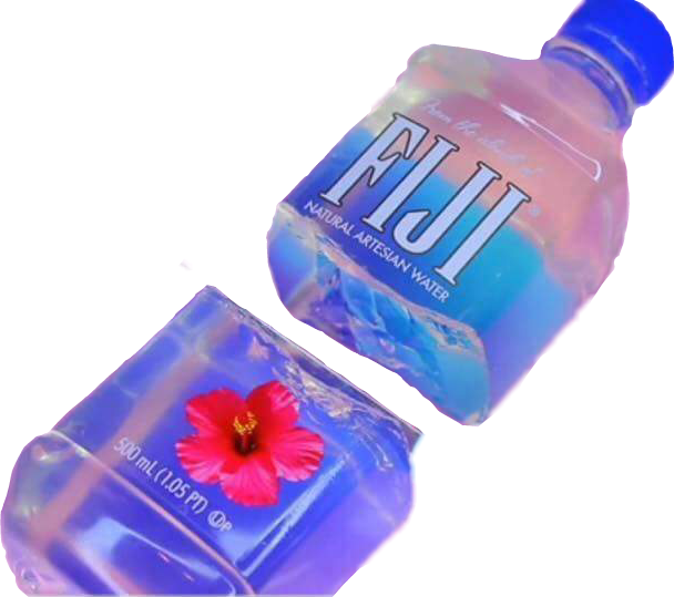 A Plastic Bottle With A Blue Liquid Inside