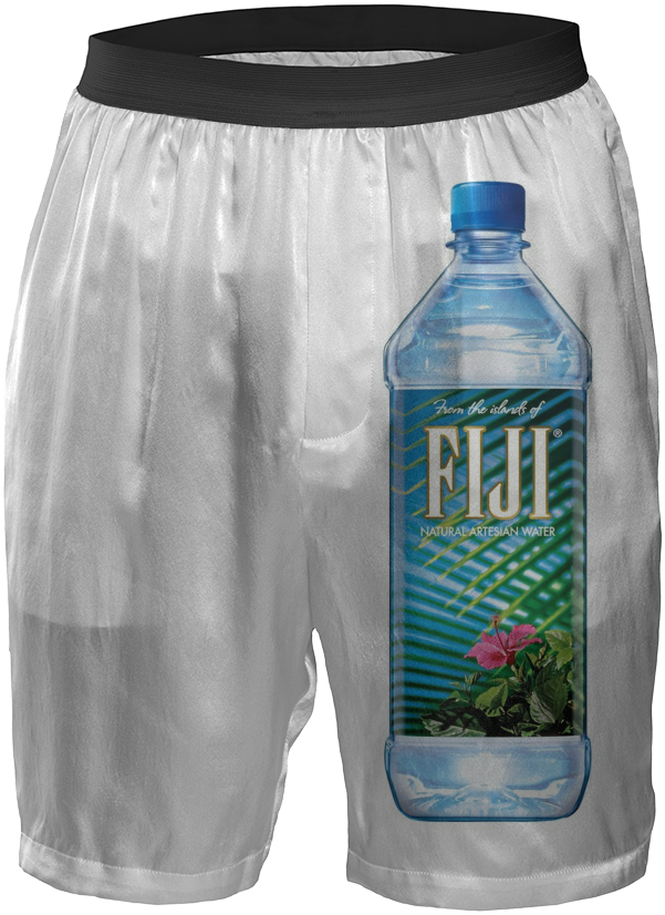 A Pair Of Shorts With A Water Bottle On It
