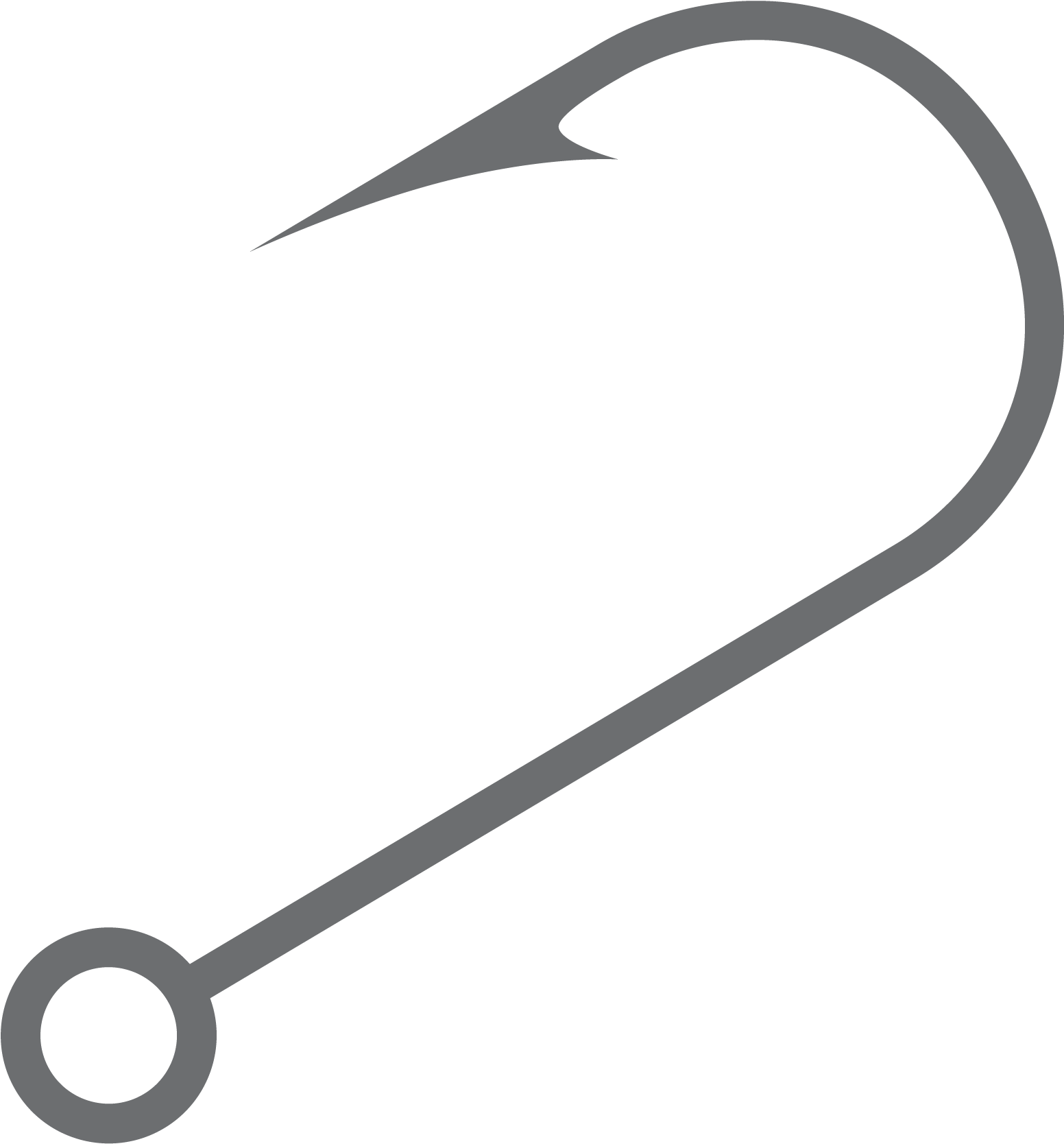 A Fishing Hook With A Circle In The Middle