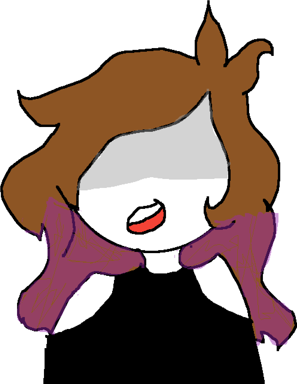 A Cartoon Of A Woman With Long Hair And Purple Boots