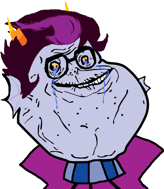 A Cartoon Of A Man With Purple Hair And A Purple Shirt