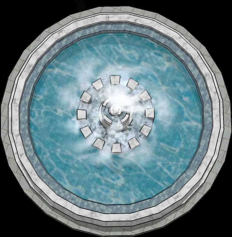 Transparent Fountain Water Png - Water Fountain Top View Png, Png Download