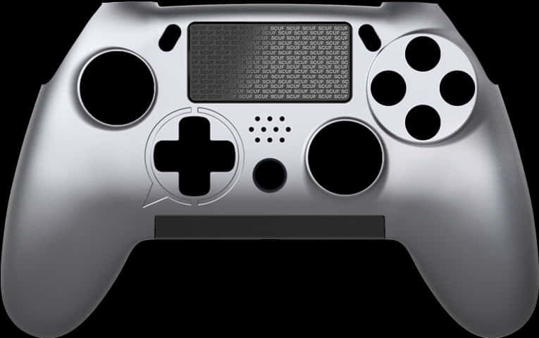 A Silver And Black Game Controller