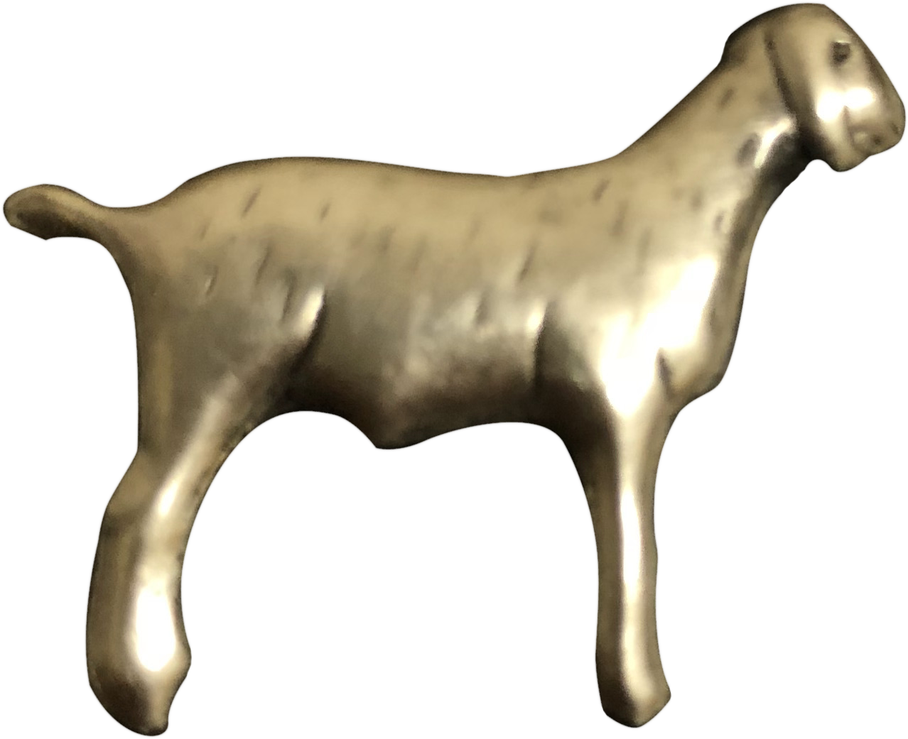A Gold Statue Of A Dog