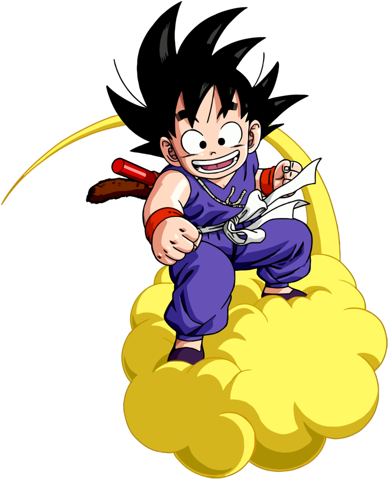 Kid Goku Riding Cloud