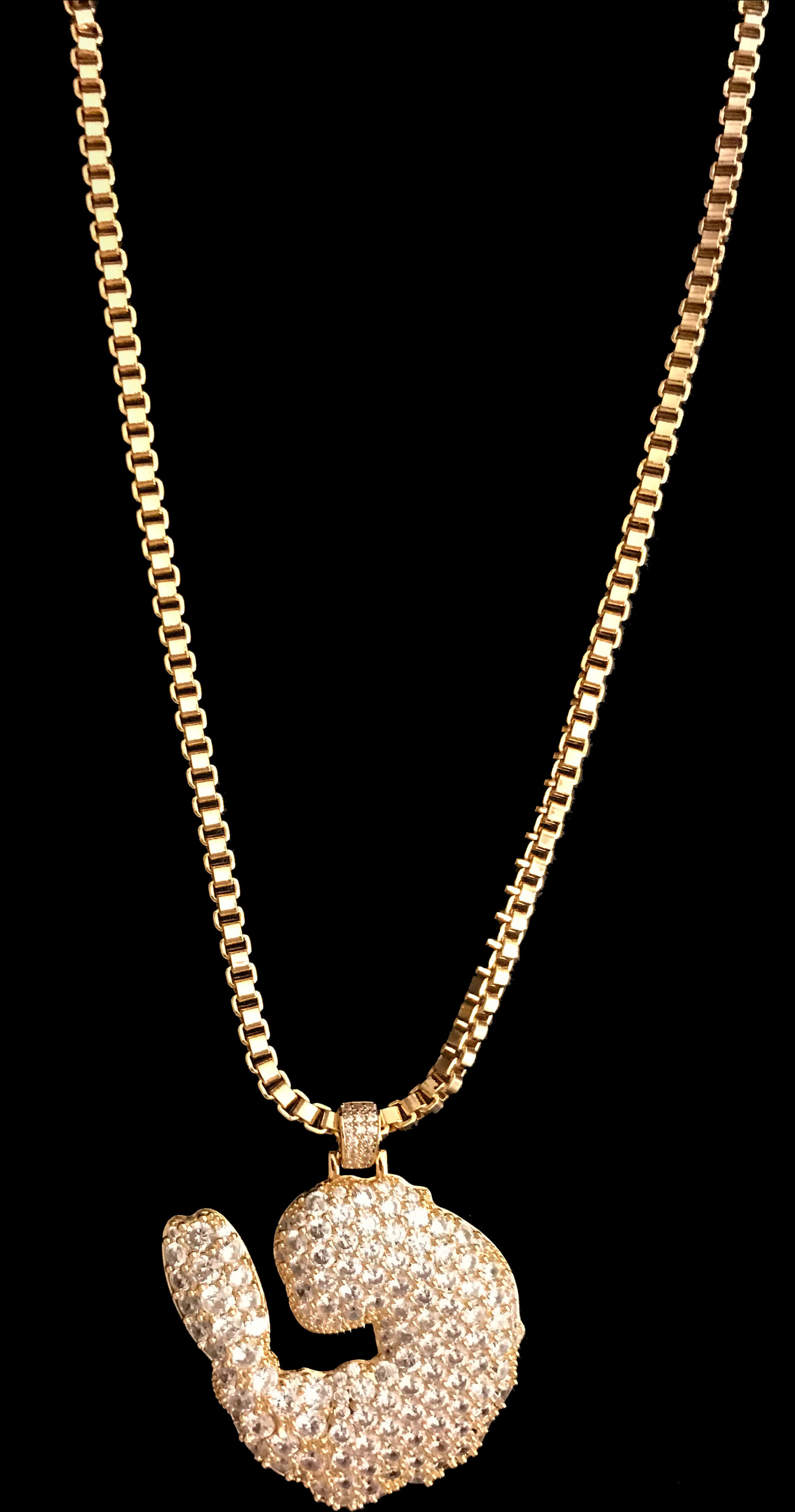 A Gold Chain With A Pendant