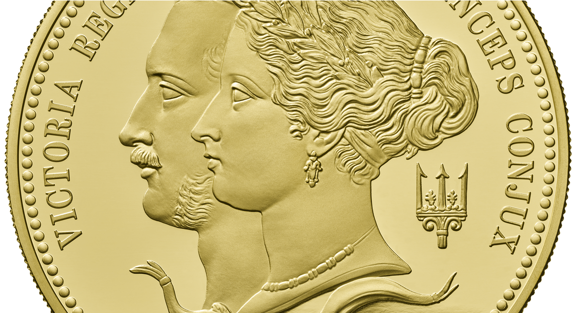 A Close Up Of A Gold Coin
