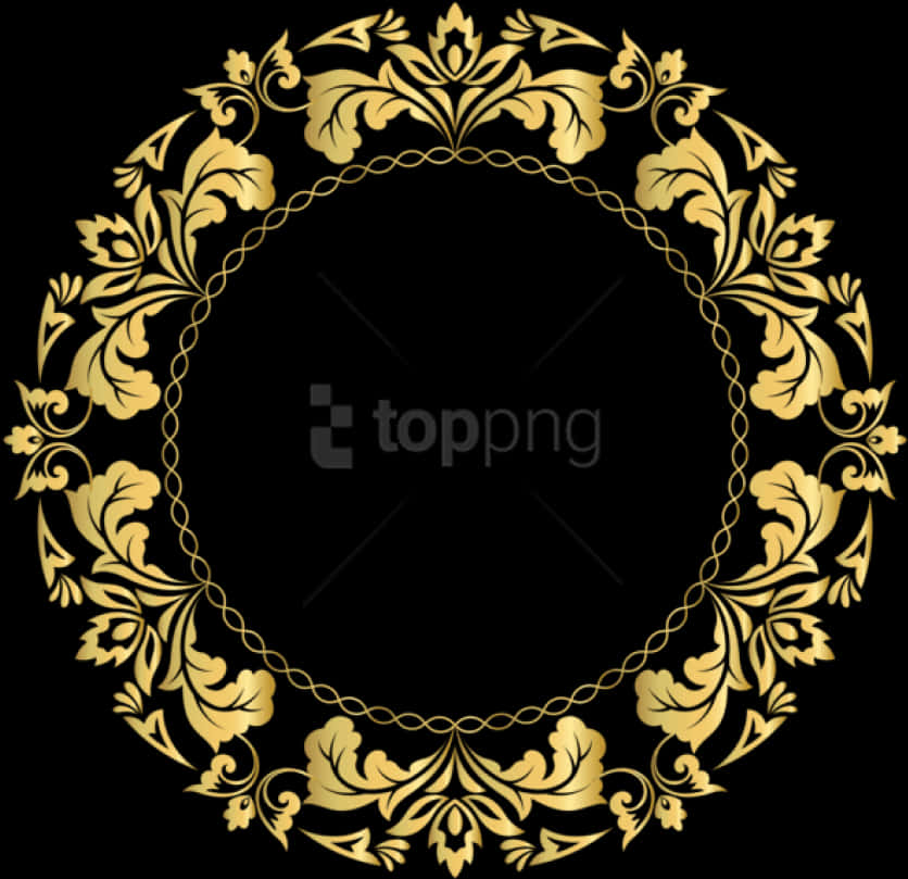 Transparent Gold Frame Clipart Free - Gold Border Design Png, Png Download