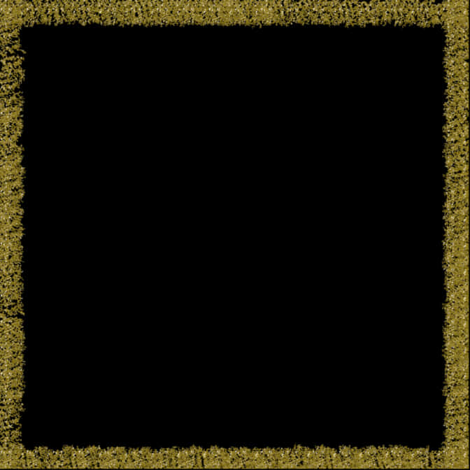 A Gold Square Frame With Black Background
