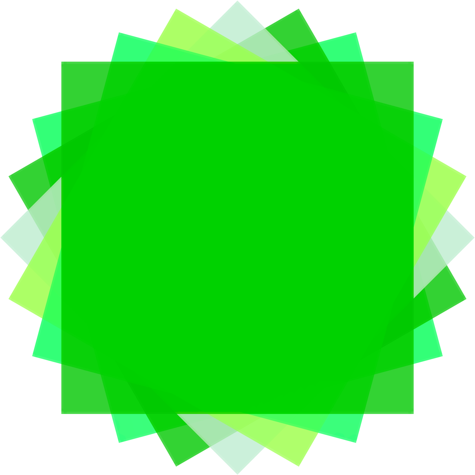 A Green Square With White Squares