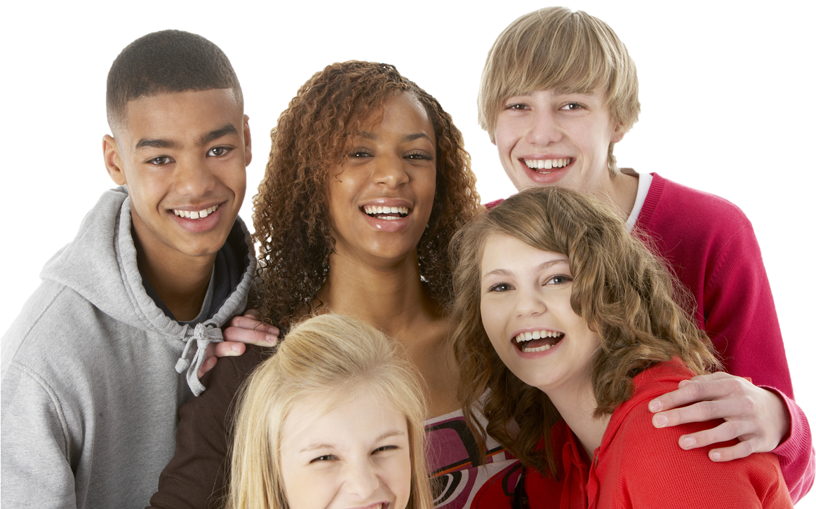 A Group Of Smiling Young People
