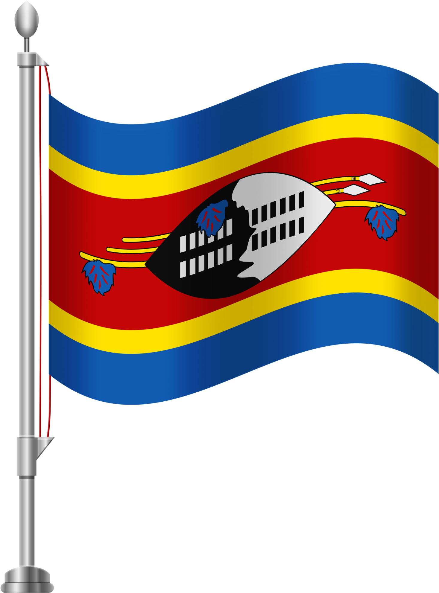 Transparent Guam Flag Png - Clipart Flag Of Swaziland, Png Download