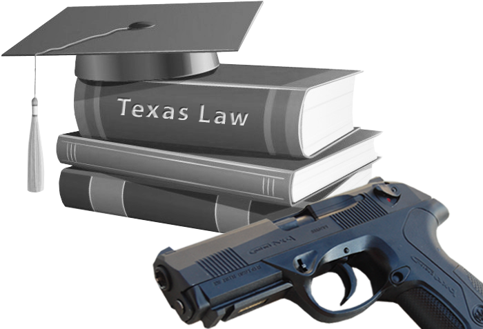 A Gun And A Graduation Cap Next To A Stack Of Books