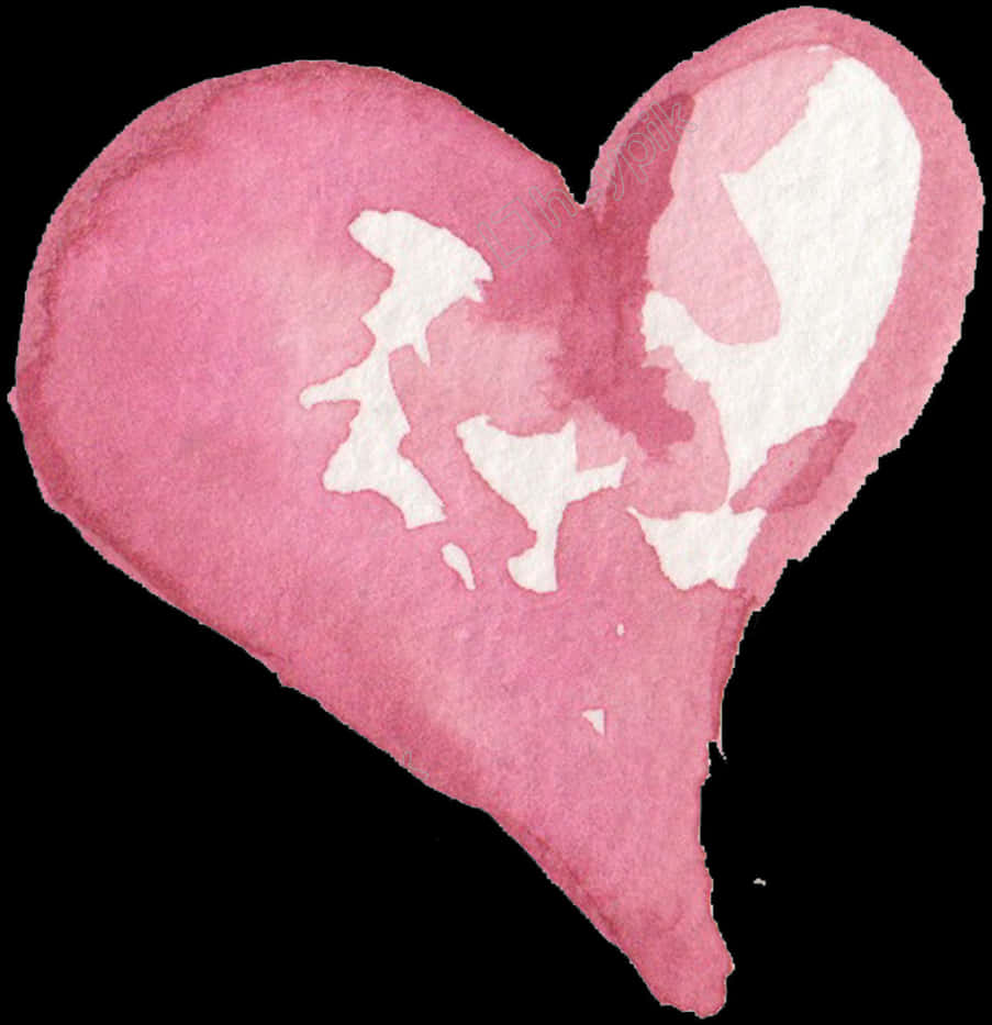 A Pink Heart With White Spots