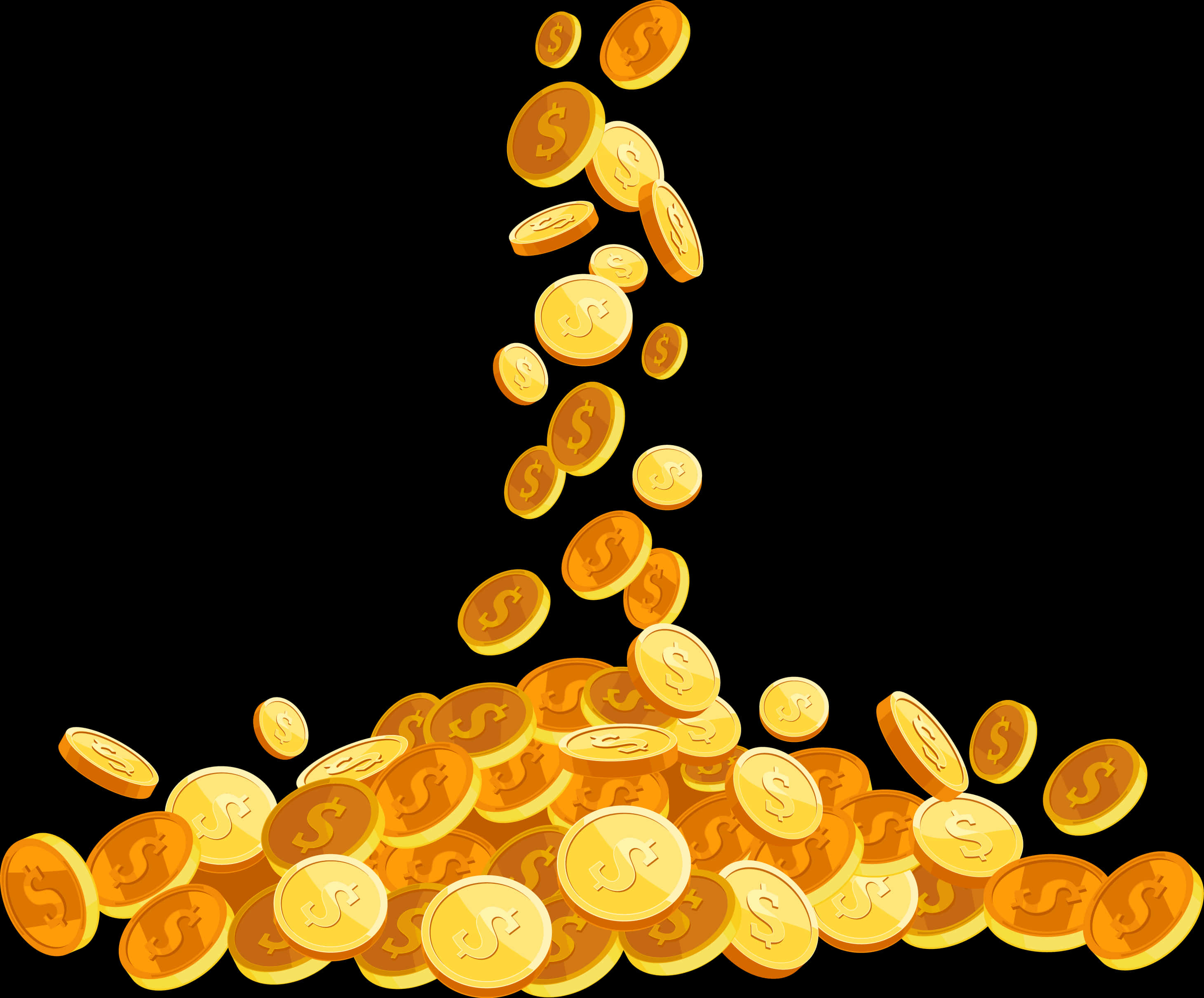 A Pile Of Gold Coins