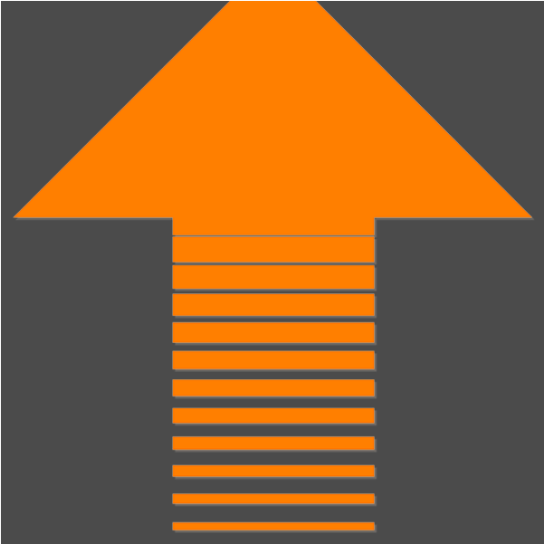 An Orange Arrow Pointing Up