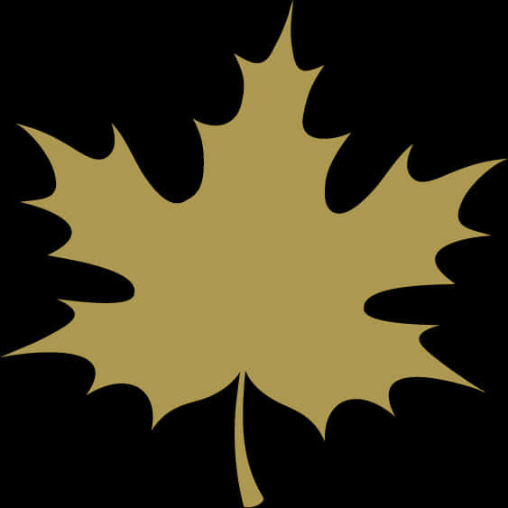 A Yellow Leaf On A Black Background