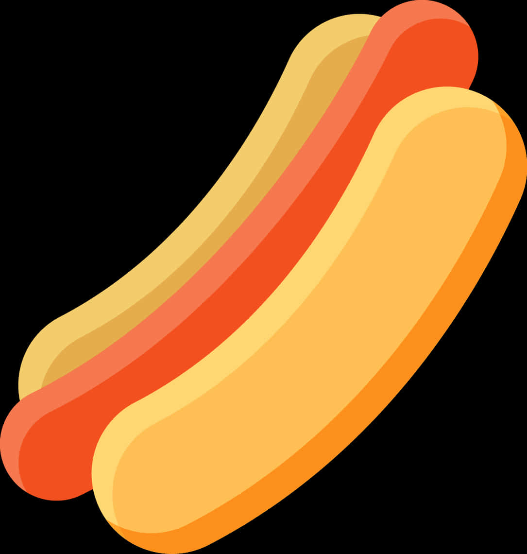 A Hot Dogs On A Black Background