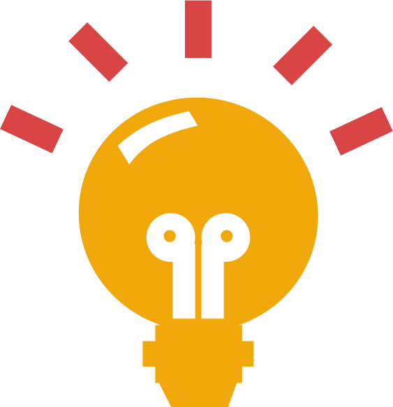 A Yellow Light Bulb With Red Lines