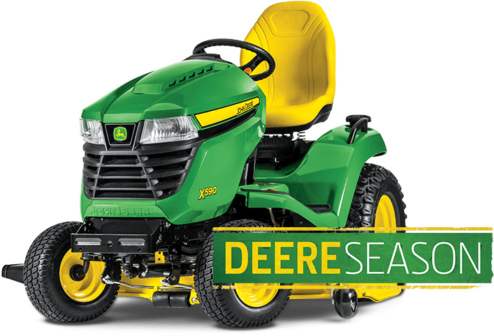 A Green And Yellow Lawn Mower