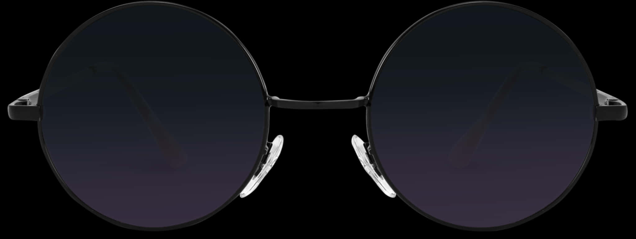 Round Glasses With Dark Lenses