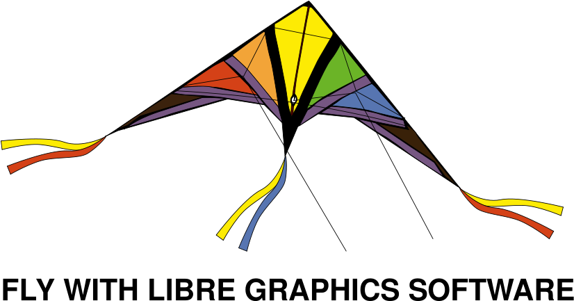 A Colorful Kite On A Black Background