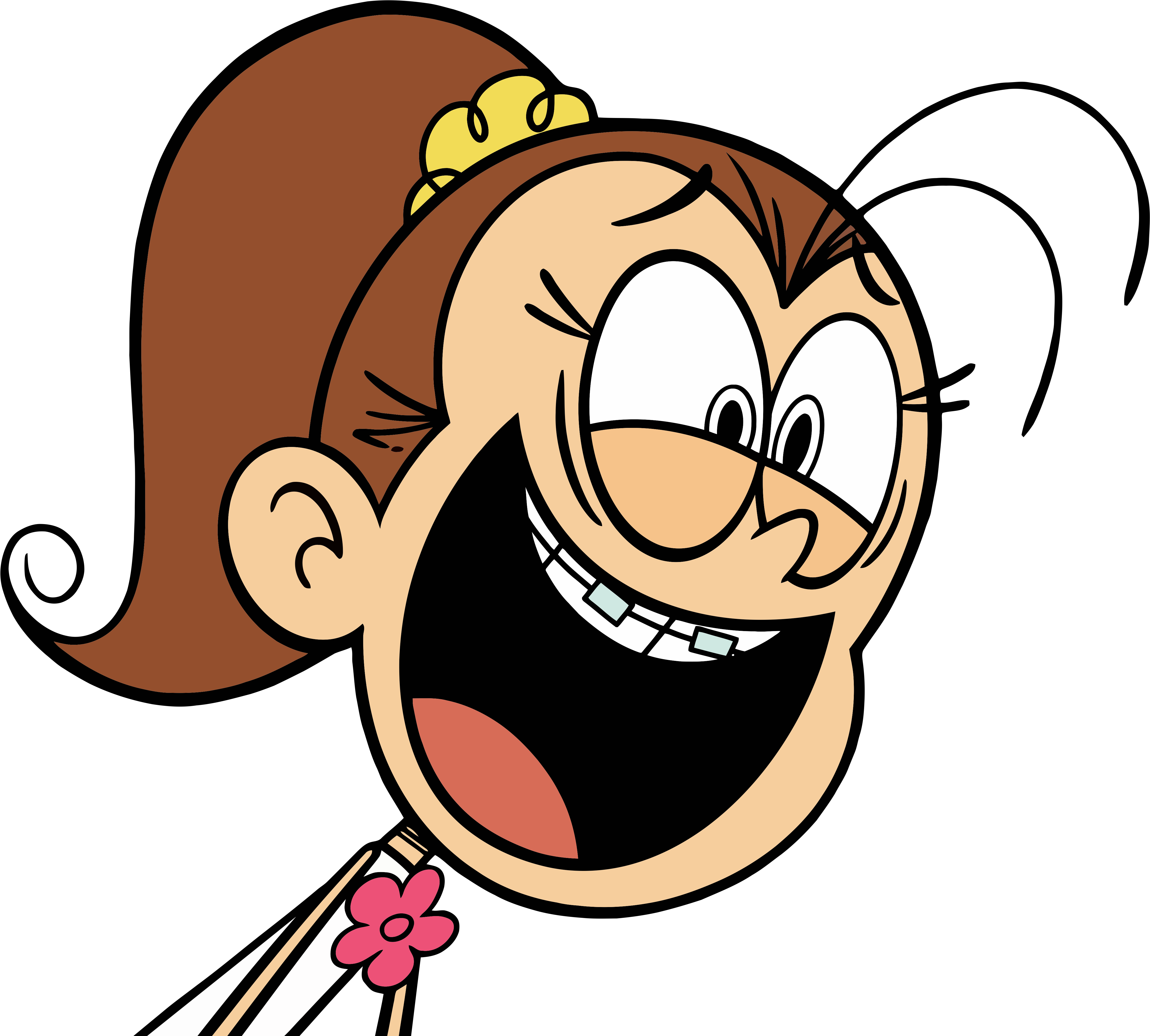 Cartoon Of A Girl With A Big Smile
