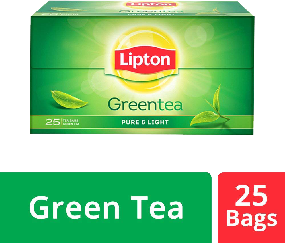 A Green Tea Box With A Label