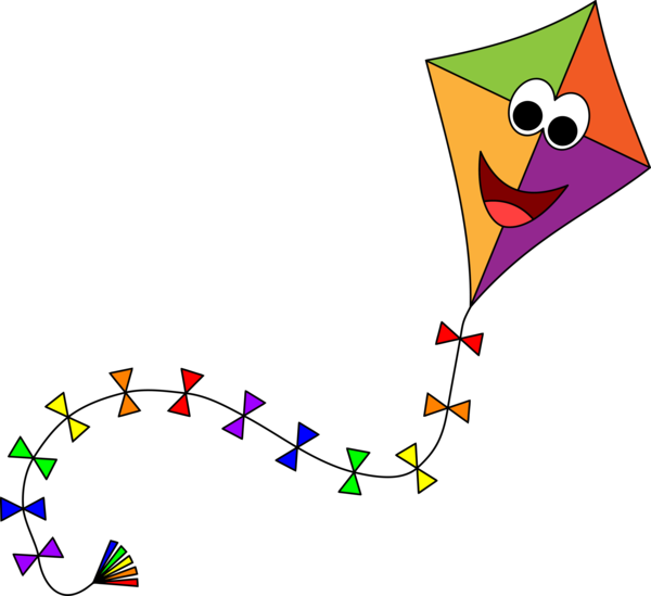 A Cartoon Kite With A Smiling Face
