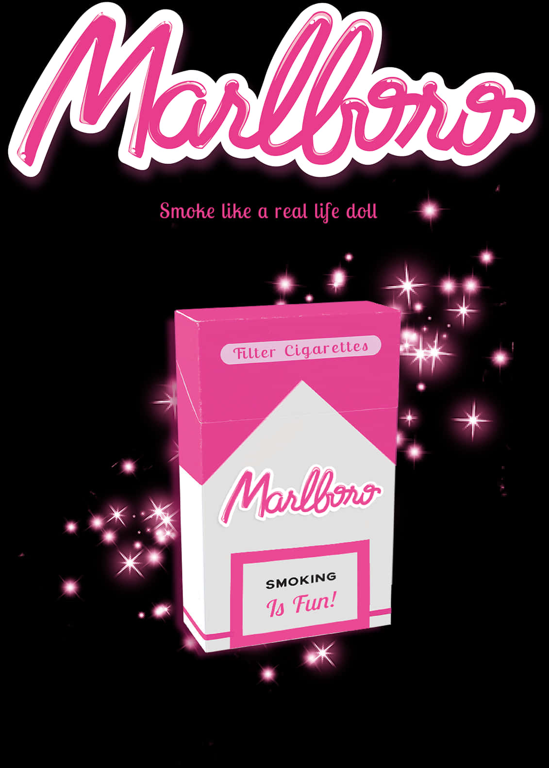 A Pink And White Pack Of Cigarettes