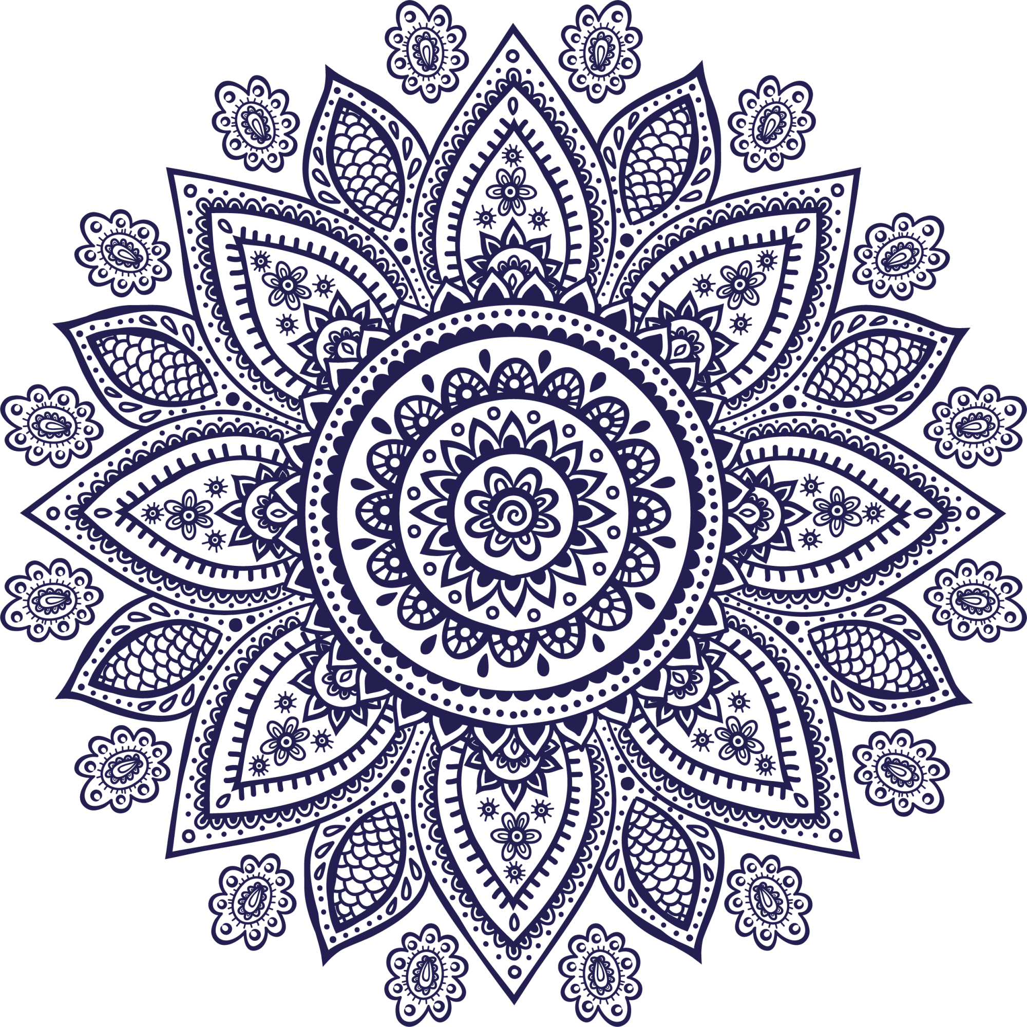 Transparent Mehndi Clipart - Mandala Vector Designs Png, Png Download