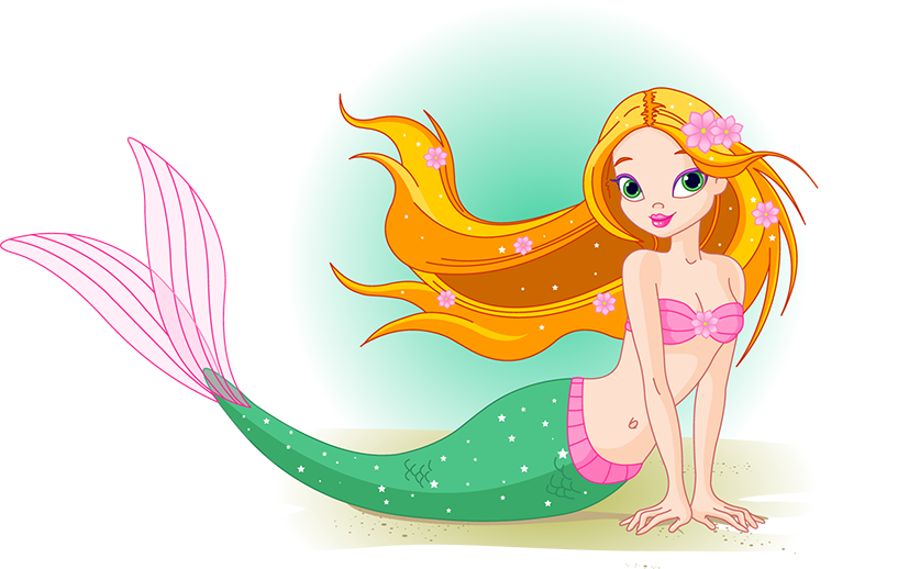 Transparent Mermaid Tail Png - Cartoon Mermaids, Png Download
