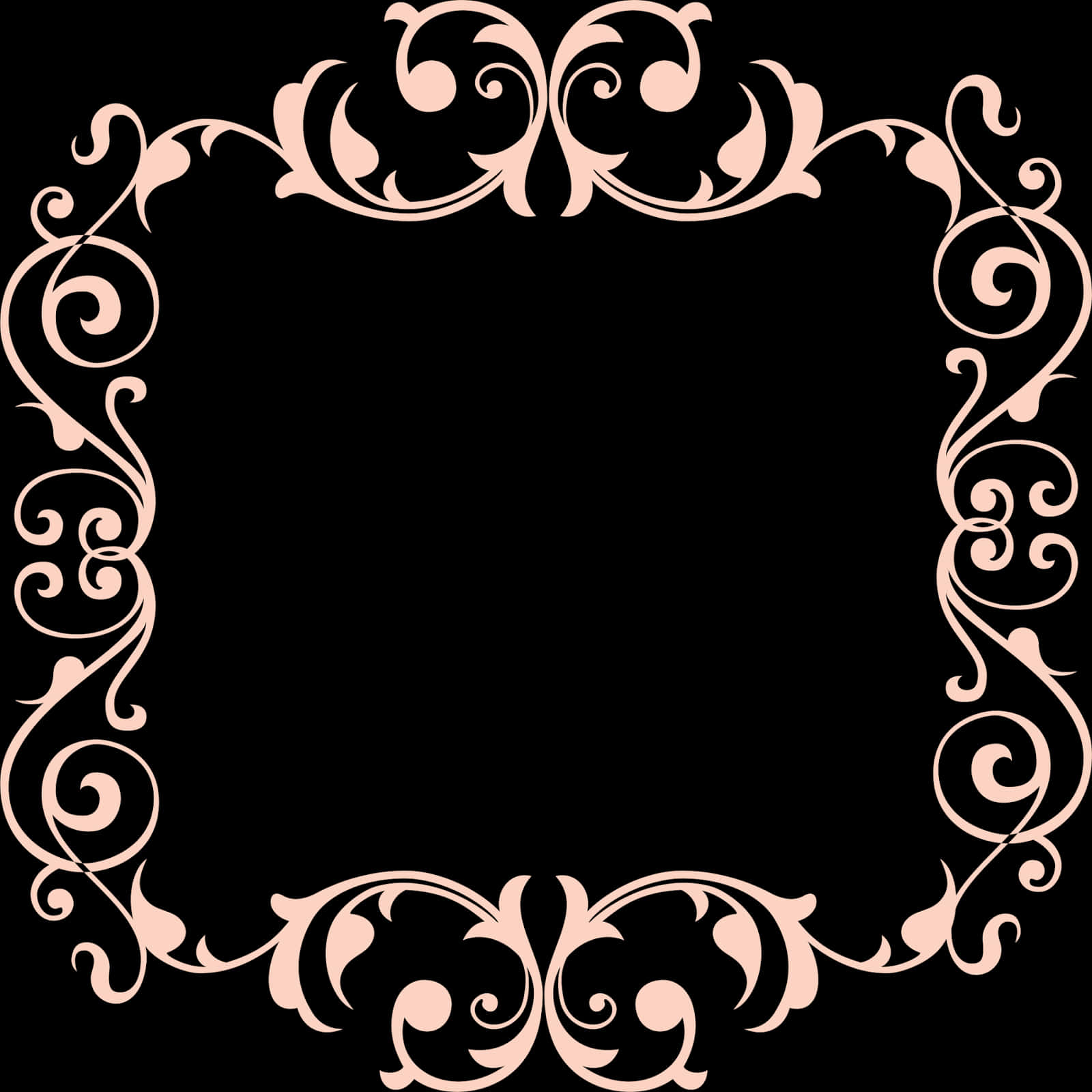 A Square Frame With Swirls And Swirls