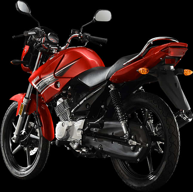A Red Motorcycle With Black Background