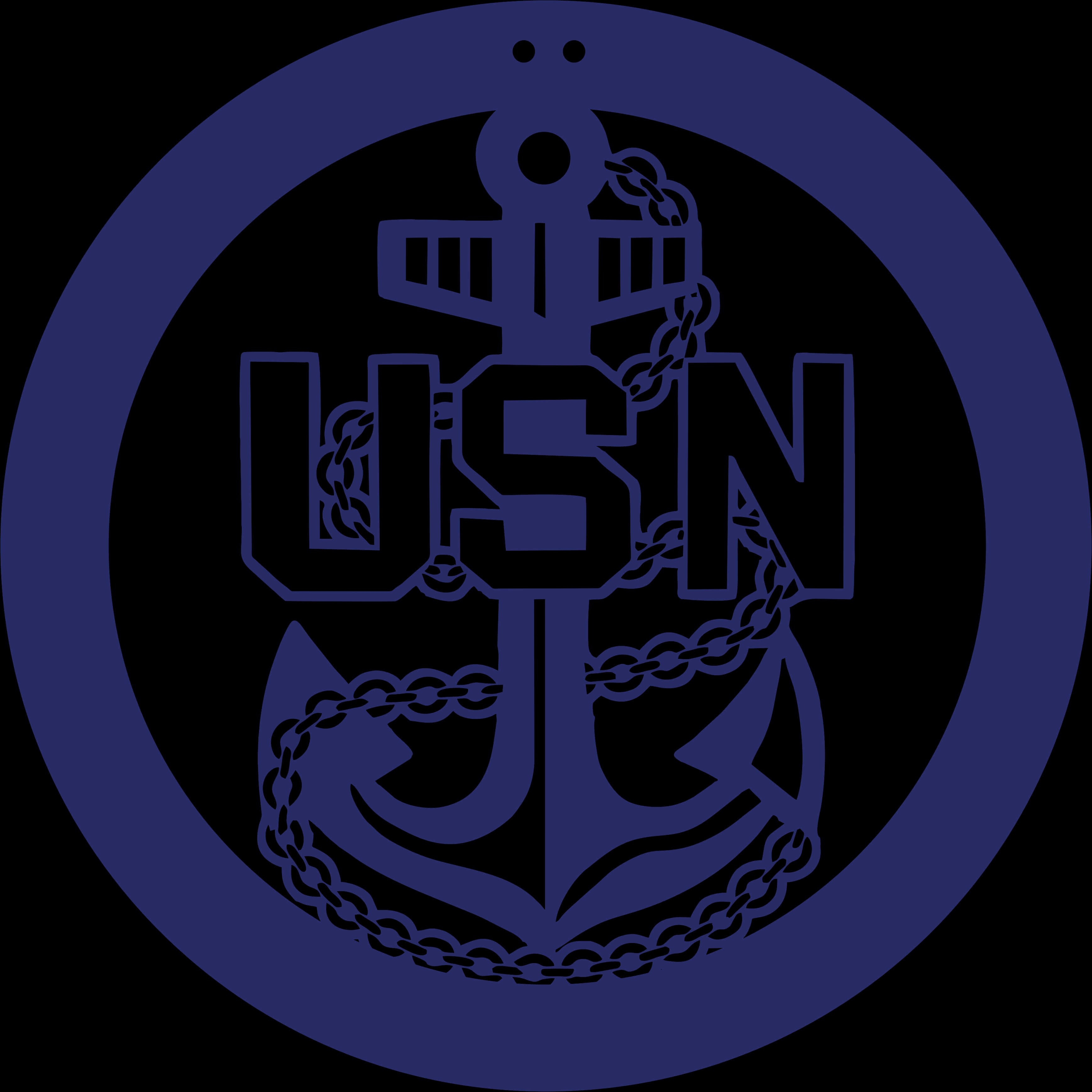 Transparent Navy Blue Png - Clip Art Usn Chief Anchor, Png Download