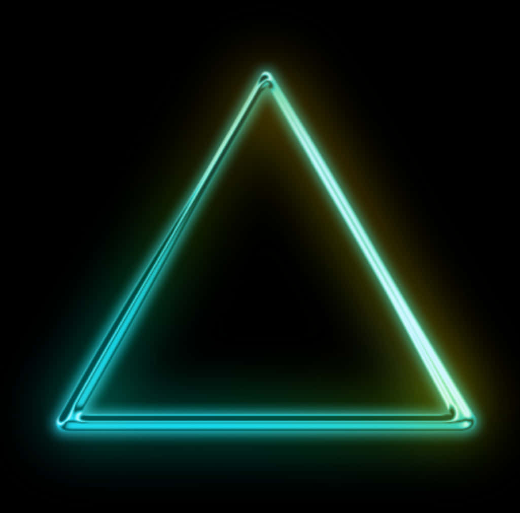 A Triangle With A Neon Light