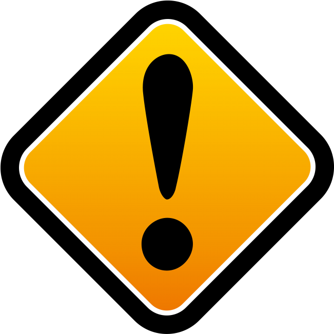A Yellow Sign With A Exclamation Mark