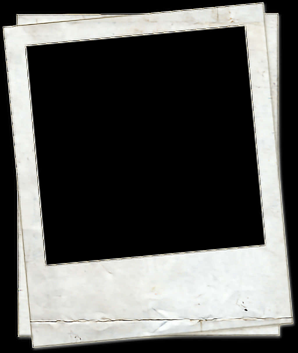 A Polaroid Photo Frame With A Black Background