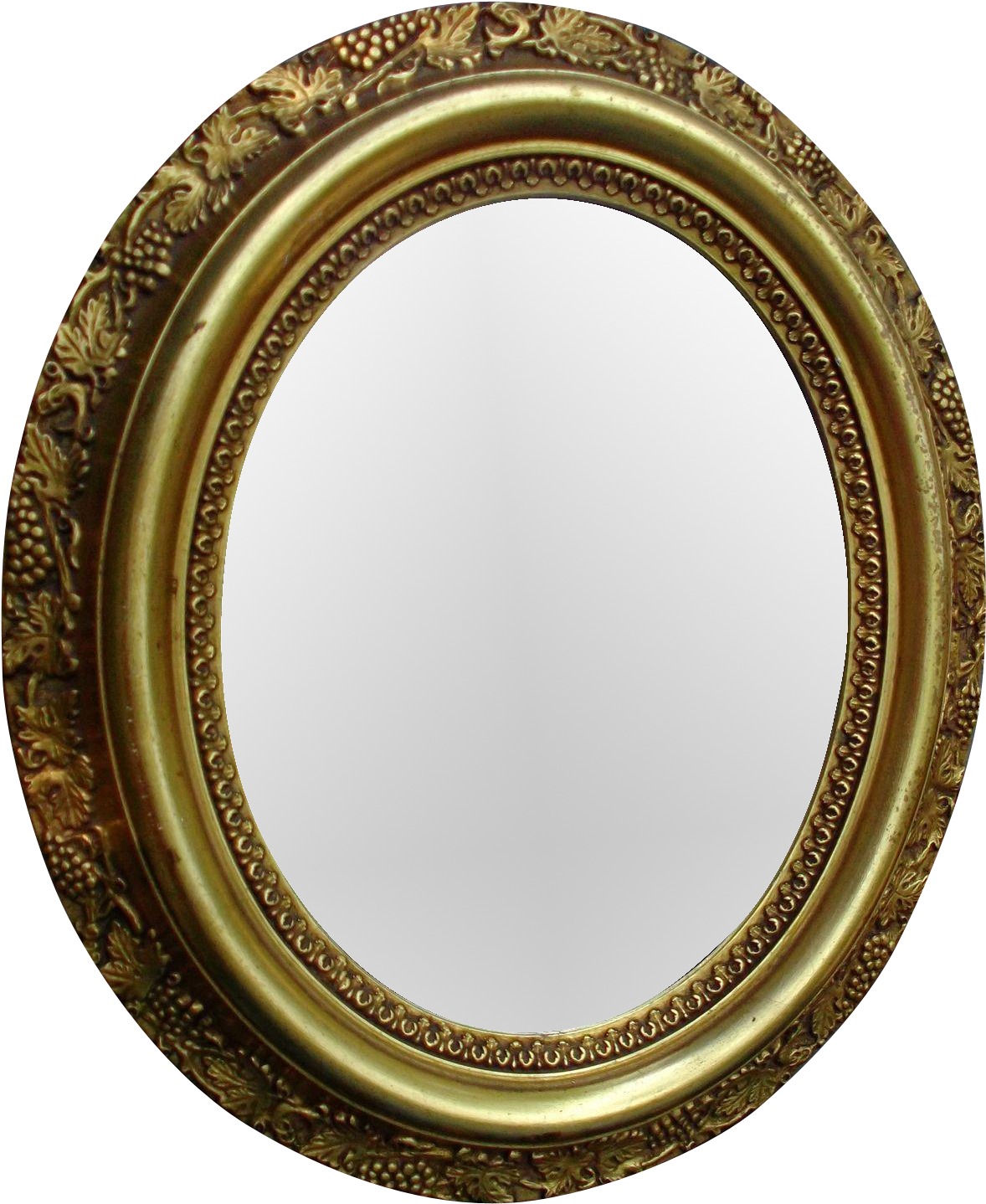 A Gold Frame With A White Mirror