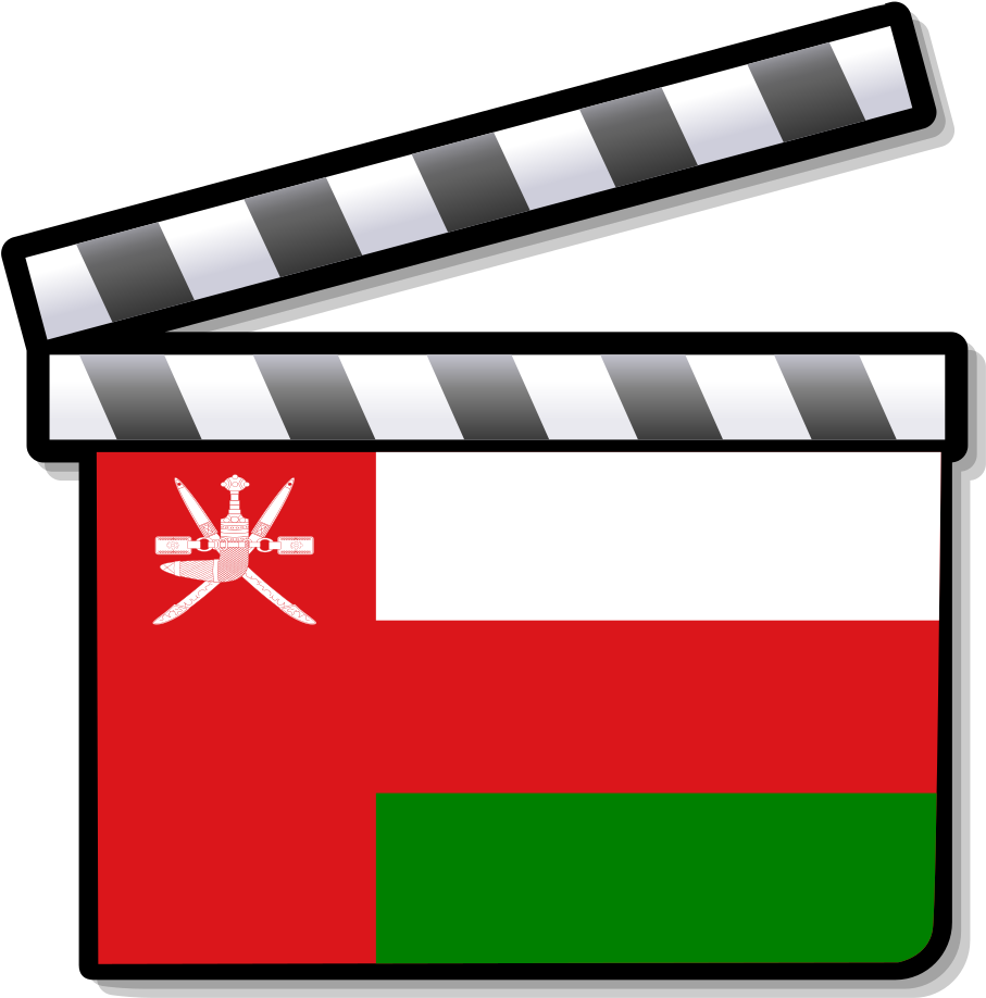 A Movie Clapper Board With A Flag