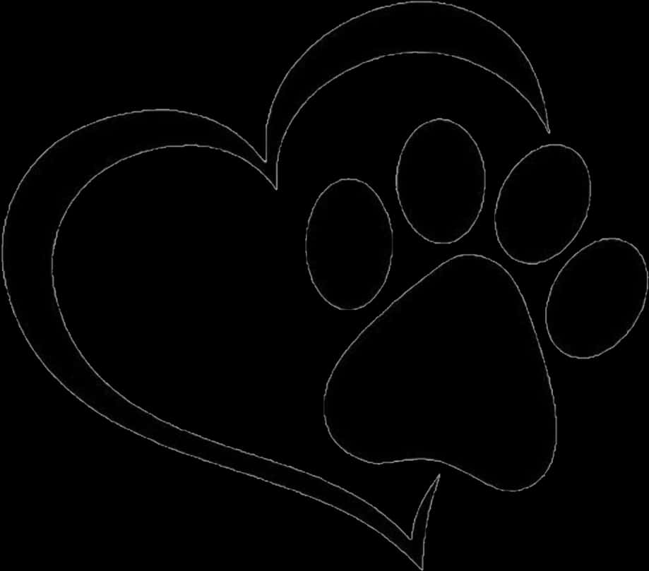 A Heart With Paw Print