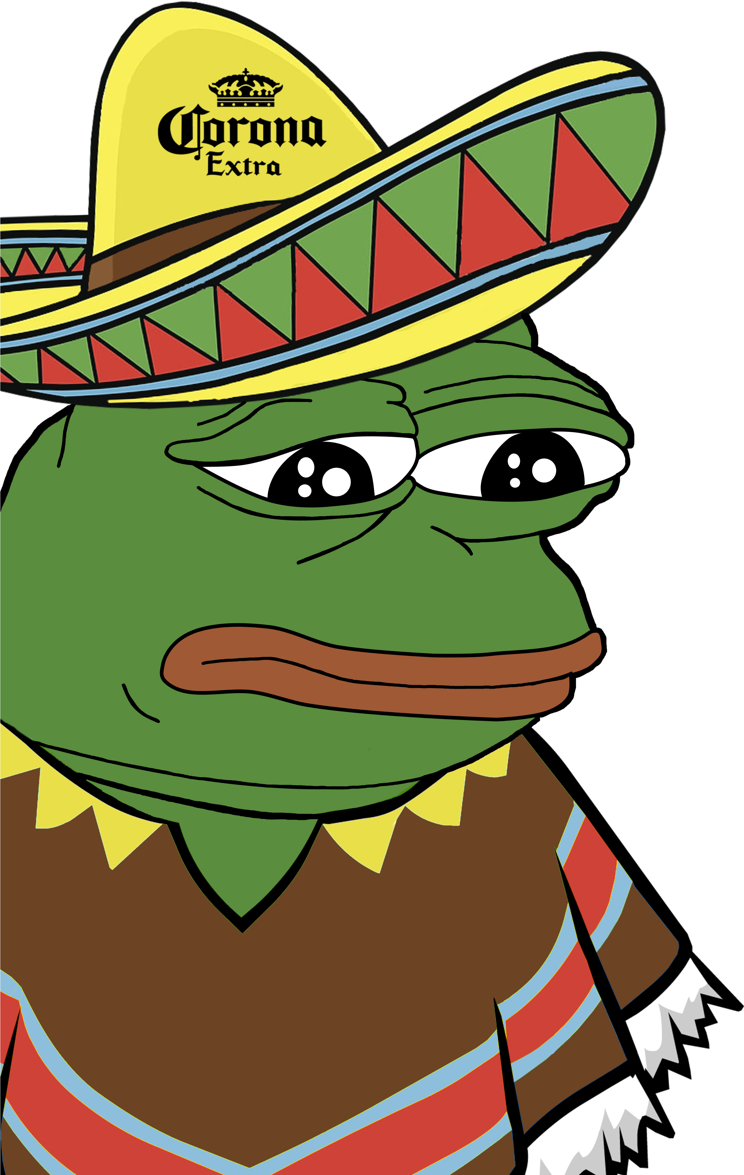 A Cartoon Of A Frog Wearing A Sombrero