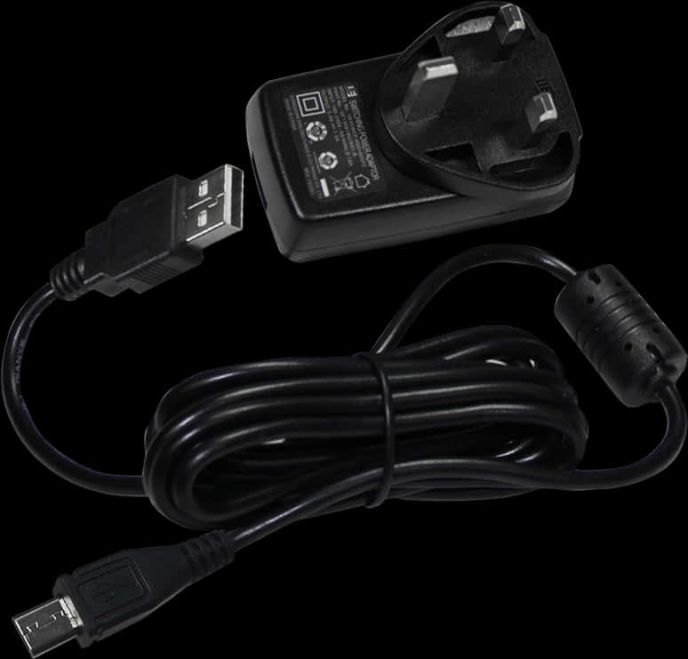 A Black Charger With A Black Cord